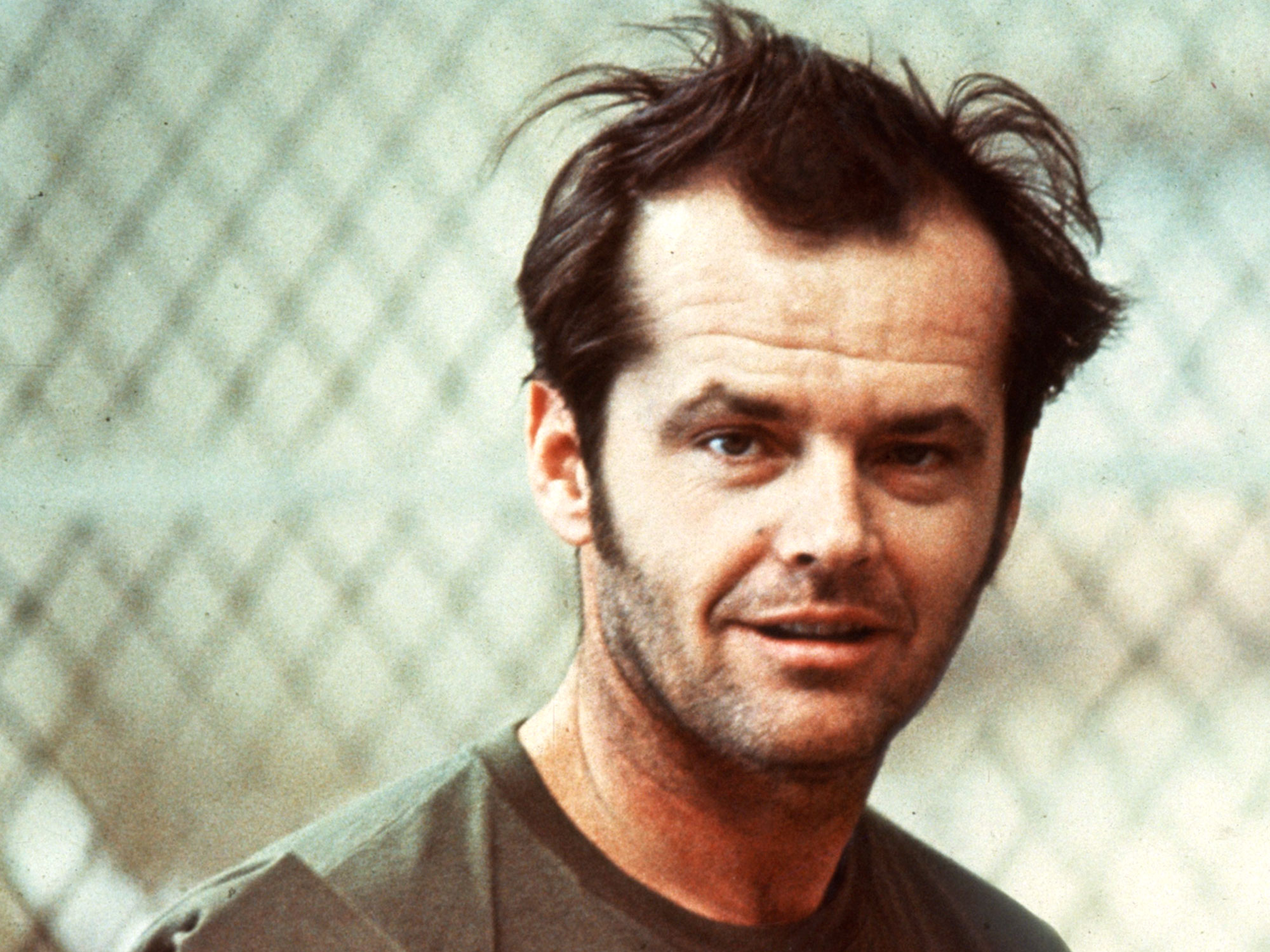 Jack Nicholson hieman pöllämystynen ilme kasvoillaan, elokuvasta Yksi lensi yli käenpesän.