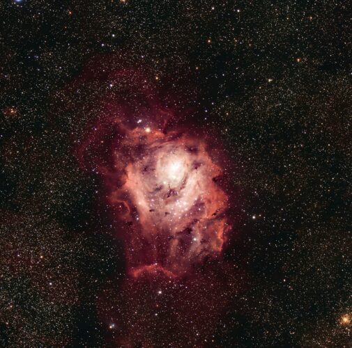 A very large star in the middle of the night sky