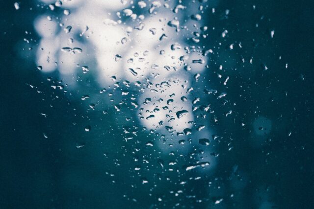 water dew on glass