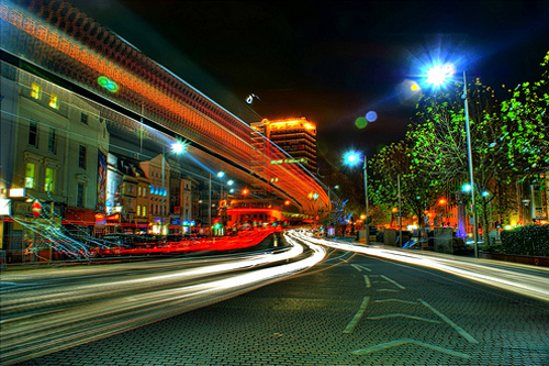 Bristol City Centre at Night (HDR)