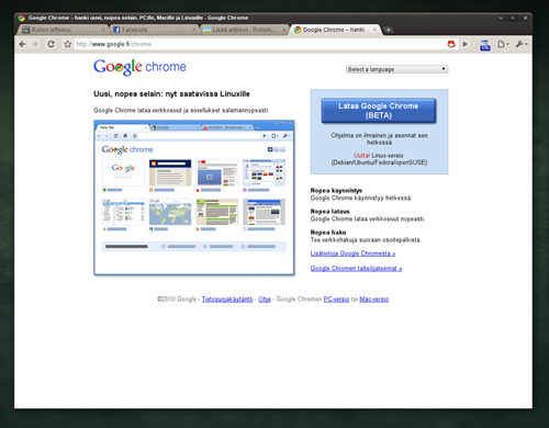 Kuva Google Chrome -selaimesta