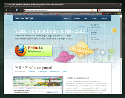 Kuva Mozilla Firefox -selaimesta