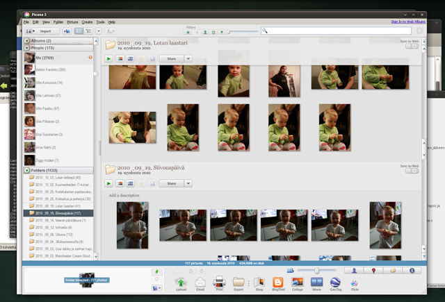 Kuva Picasa-kuvanlajitteluohjelmasta