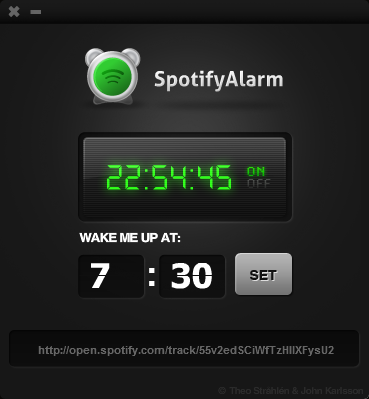 Spotify Alarm AIR-sovellus